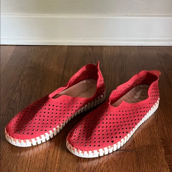 Ilse Jacobsen - Women's Tulip 139 Red Sneakers - Picture 5 of 9